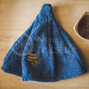 Cotton sauna hat ,,Dark blue"